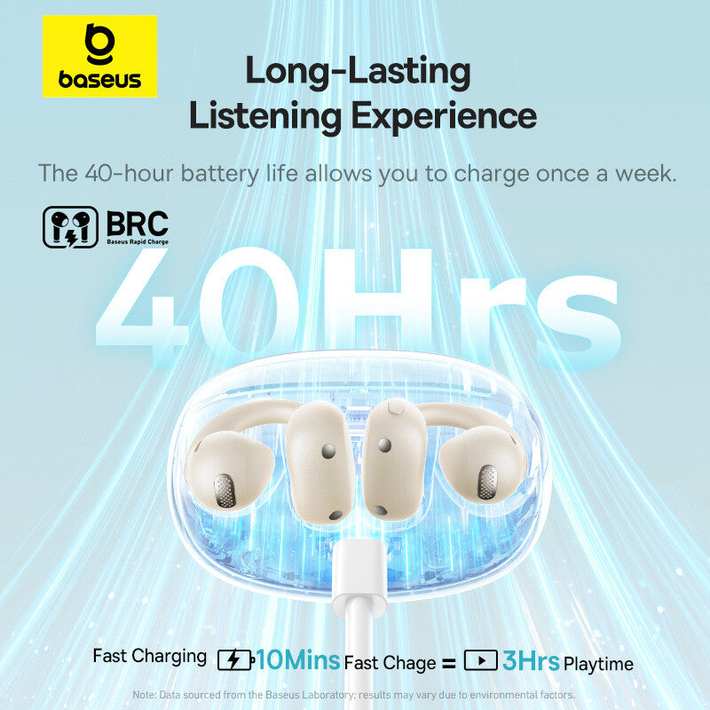 Baseus Bowie Series MC1 OL Open True Wireless Bluetooth Earphones Starlight White MegaBDM