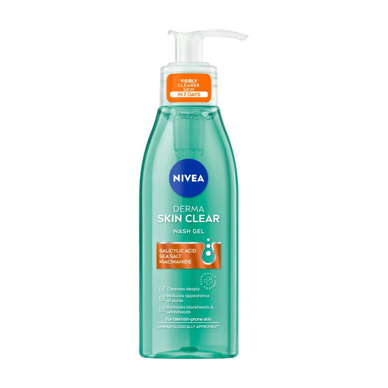 NIVEA DERMA SKIN CLEAR FACE WASH GEL 150ML MegaBDM