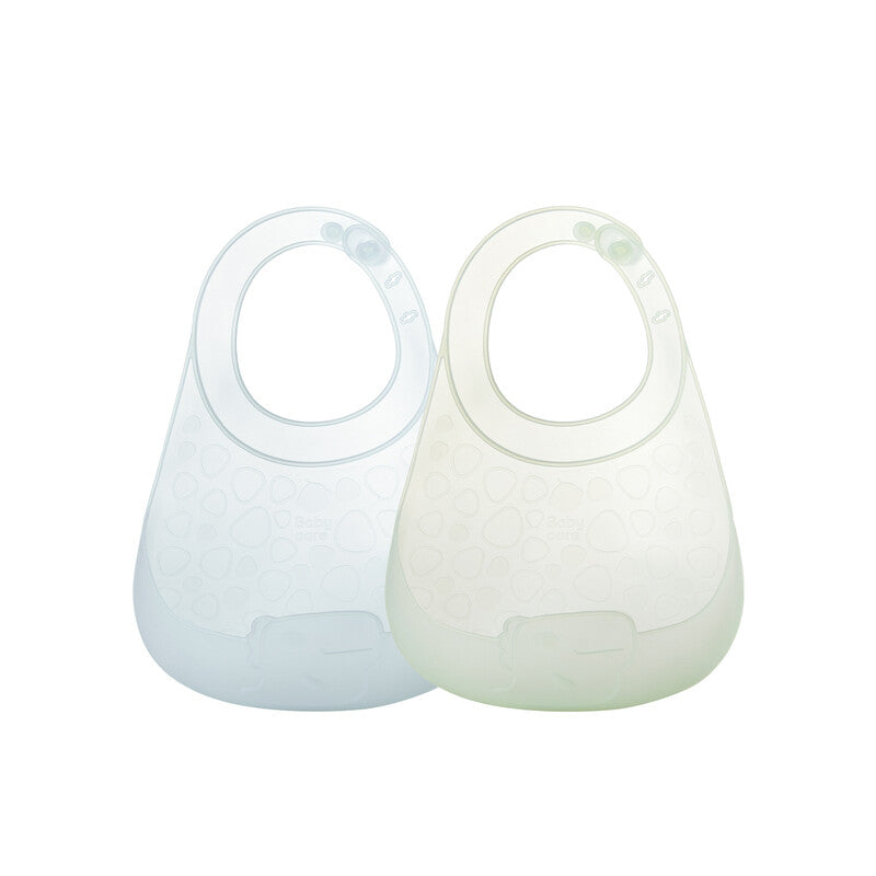 Bc Babycare Superlight Silicone Bib 2 Pieces,BPA-Free Blue + Green MegaBDM