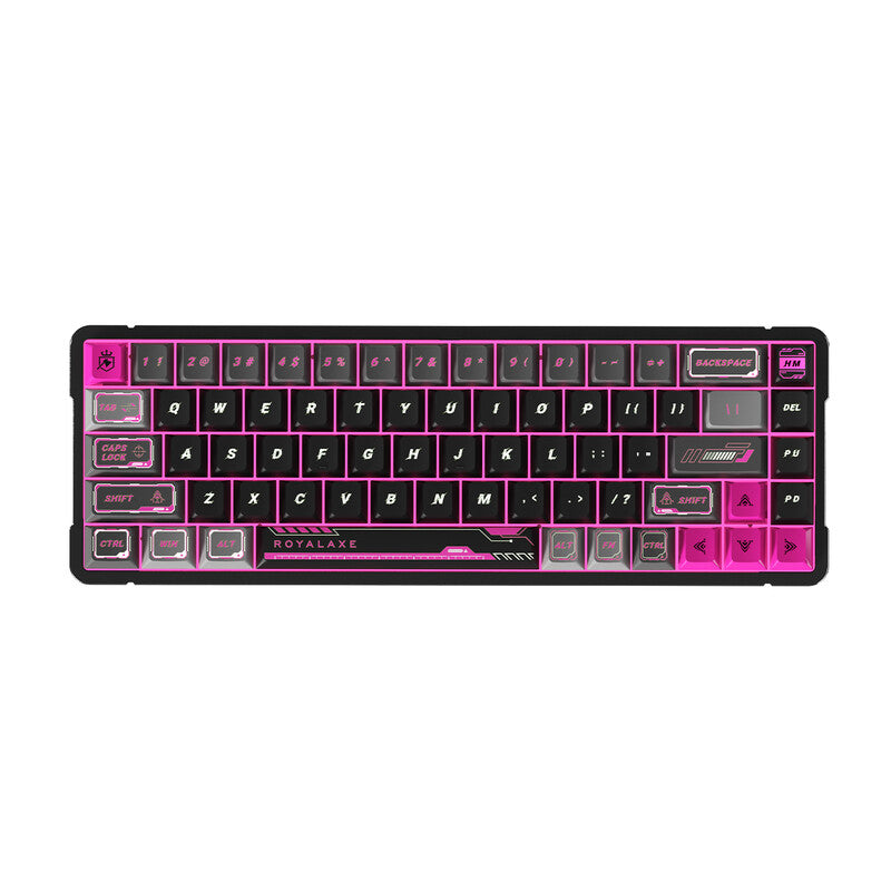 Royalaxe X68 Bright Red Magnetic Switch Keyboard | 68-Key Layout | RT Precision 0.001mm | Full Aluminum Alloy Frame | Gaming Dedicated Keyboard MegaBDM