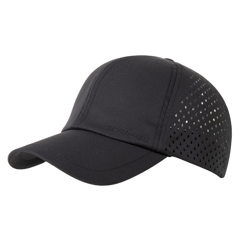 TOP-EX Unstructured Running Breathable Mesh Quick Dry Cooling Sweatband Baseball Caps M/L Black MegaBDM