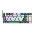 MACHENIKE K500-B94 90% Mechanical Wired Keyboard, QWERTY US Layout, Red Switch RGB White MegaBDM