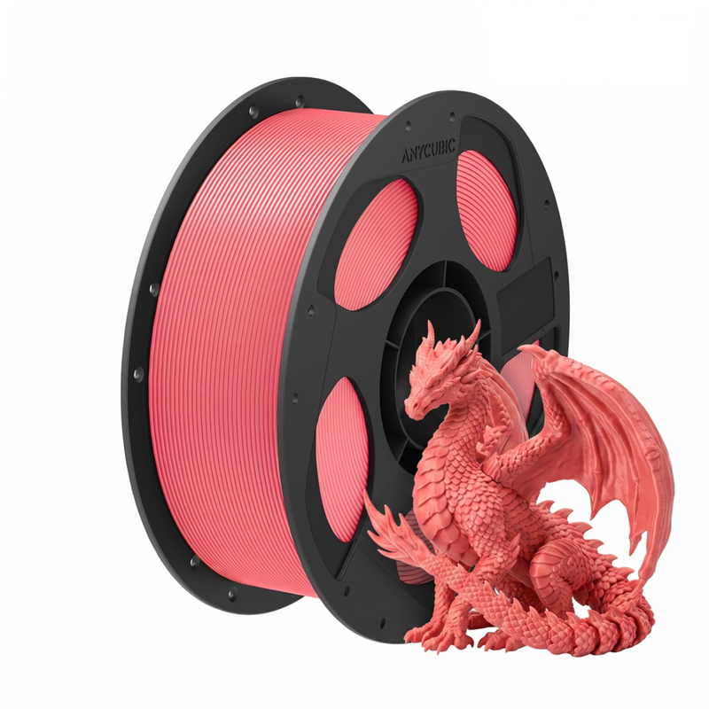 JOYBUY x ANYCUBIC PLA Basic Printing Filament, 1kg Spool, 1.75mm Diameter, ±0.02mm Tolerance - Pink MegaBDM