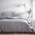 Yard Duvet Cover Set Hebden Stripe 100% Cotton Mineral Blue King MegaBDM