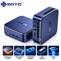 SOYO S5Air Mini PC, AMD Ryzen 5 7535HS Mini PC Windows 11 Pro (6 Cores 12 Threads, up to 4.55 GHz) 16GB LPDDR5 512GB NVME SSD Mini Computer | AMD Radeon 660M | BT5.2 | Wi-Fi 6E | 8K MegaBDM