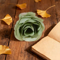 Wei's moment 20Pcs Artificial Flowers Roses, Real Touch Foam Roses, Fake Flowers Rose for DIY Wedding Bridal Bouquets Baby Shower Table Centerpieces Home Decorations, Cream Green MegaBDM