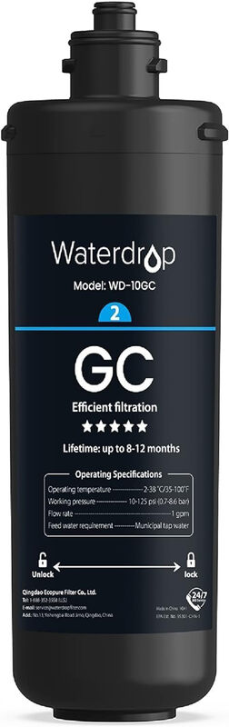 Waterdrop WD-10CT Undersink Water Filter Replacement TSA 3-Stage Undersink Filter System, TSB 3-Stage Undersink Water Filter System MegaBDM