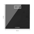 Black + Decker Digital Bathroom Scales, High Precision Sensor System, Durable Tempered Glass, LCD Display, Black MegaBDM