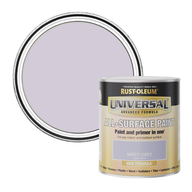 Rust-Oleum Universal All-Surface Paint Satin Misty Grey 750Ml MegaBDM