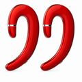 VoxorAI C6 Red Dual-Ear Hook Bone Conduction Bluetooth Headset, New Popular Model MegaBDM