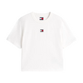 Tommy Badge Boxy Crew Neck T-Shirt Ecru MegaBDM