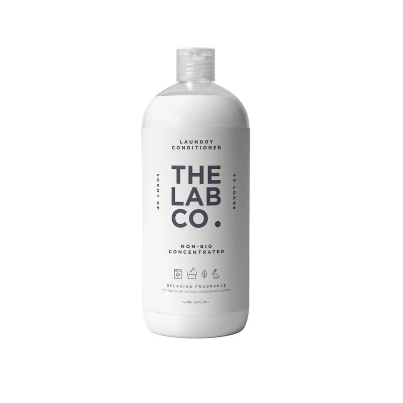 The Lab Co. Relaxing Fabric Conditioner & Laundry Softener | Non-Bio, Ultra-Concentrated, 40 Washes | Cotton, Lavender & Jasmine Scent | 1 Litre, Vegan & Biodegradable MegaBDM