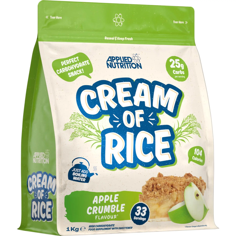 Applied Nutrition Cream of Rice Energy Nutrition Apple Crumble Flavour - 1kg MegaBDM