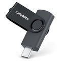 DigiEra USB Flash Drive – 256GB Thumb Drive USB 3.1 Gen 1 Type-C with 140MB/s High-Speed Read, 360° Swivel Design, ABS + Aluminum Compact & Lightweight Body (CUS310) MegaBDM