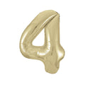 Unique Party Giant Number 4 Balloon, Gold, 86cm MegaBDM