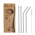Huacan outdoor Stainless Steel Straw Set Coffee Beverage Gift Set 5-piece Set MegaBDM
