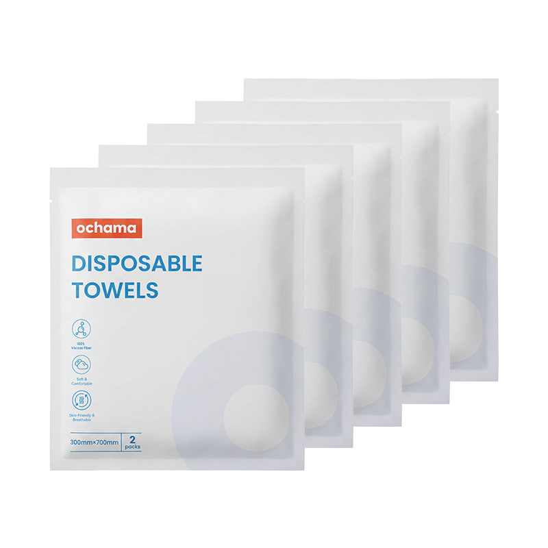 ochama disposable towels 30*70cm 10-pack (2 pieces*5 packs) essential for business trips and travel portable hygienic towels MegaBDM