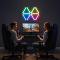 Intelligent WiFi Wandleuchten, 6 Stück, Musik-Sync Mehrfarben, über 40 Dynamische Szenen, Funktioniert Mit Alice Alexa Und Google Assistant, Home Decor LED-Lichtleiste für Gaming Party Club Bar Home MegaBDM