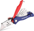 WORKPRO Carpet knife, foldable utility knife, incl. 5 replacement blades for craftsmen. MegaBDM