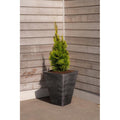 Strata Amalfi Planter Square Tapered Large W:40m x H:52cm Pewter MegaBDM