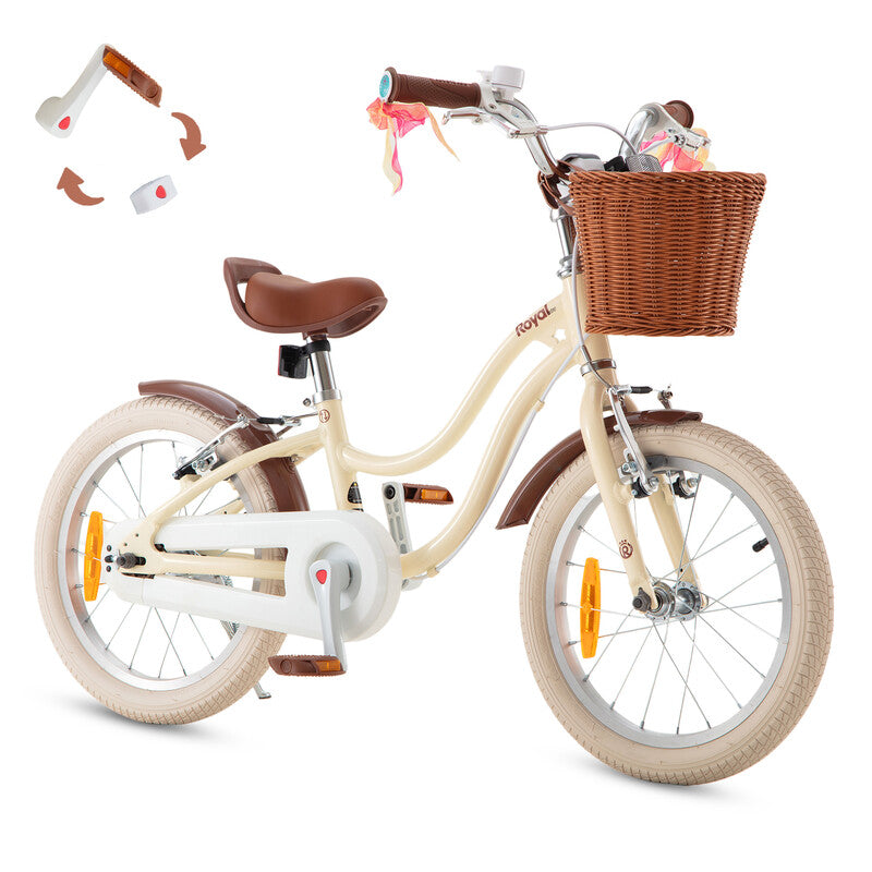 RoyalBaby Kids Bike Aluminum EZ Stargirl Chocolate 14 Inch, Net Weight 9.2kg MegaBDM