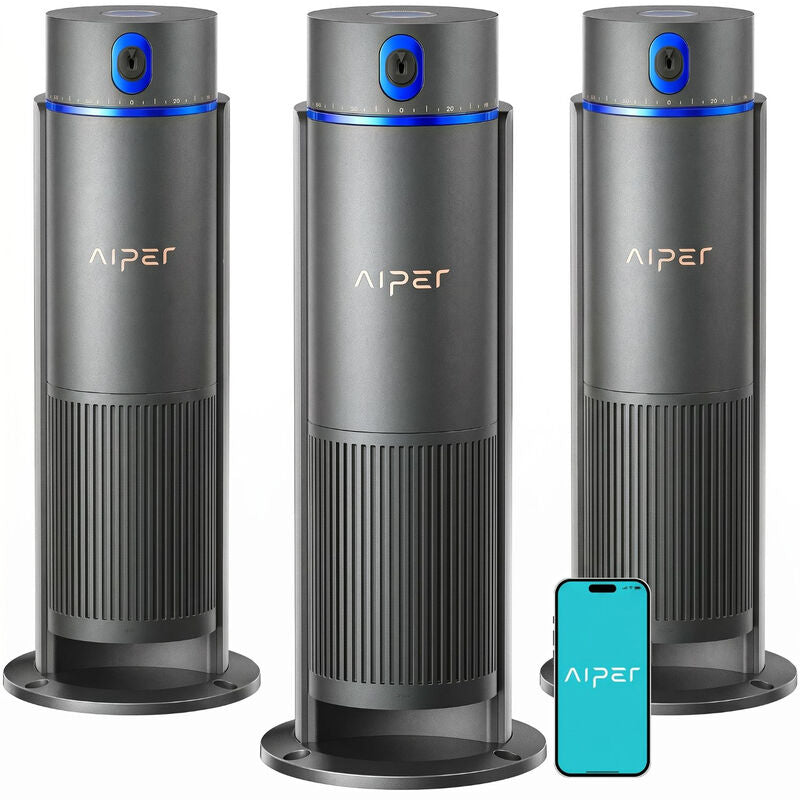 [3-Pack] Aiper IrriSense 2 Intelligent Irrigation System, Multi-Zone Watering with Application Control, Intelligent Programming and Rain Sensor for Lawns up to 440 m² MegaBDM