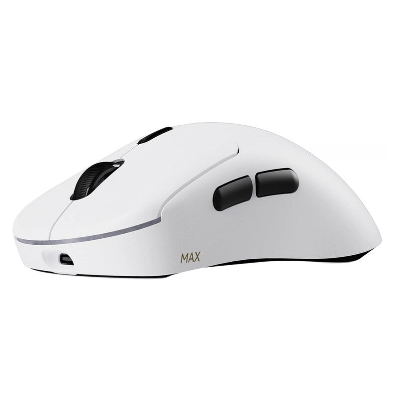 Rapoo VT3 MAX Wireless Gaming Mouse, True 8K Wireless Polling Rate, 53g Lightweight, Up to 750 Hr Battery, Nordic nRF54L15 MCU, 120-Million Optical Switch, 10 Programmable Buttons, Macro Enabled - White MegaBDM