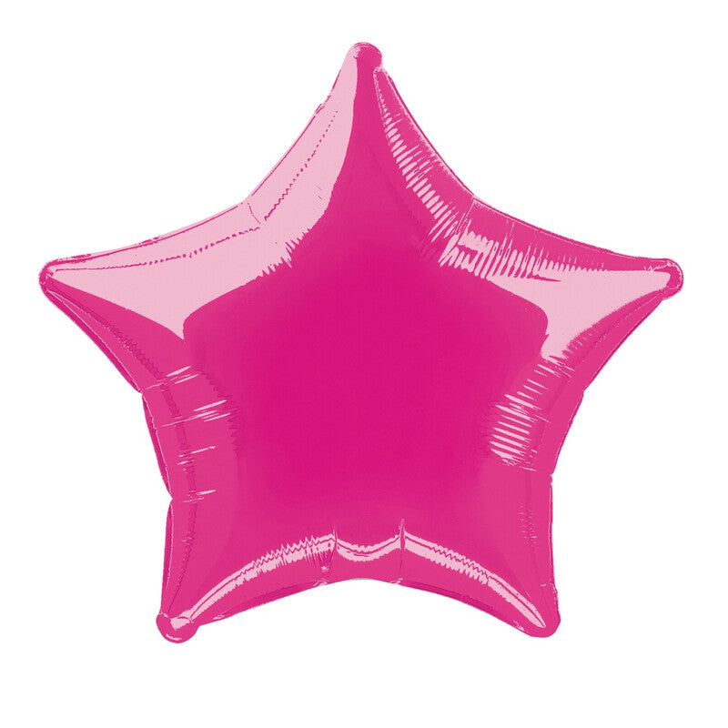 Unique Party Star Foil Balloon, Hot Pink, 50cm MegaBDM