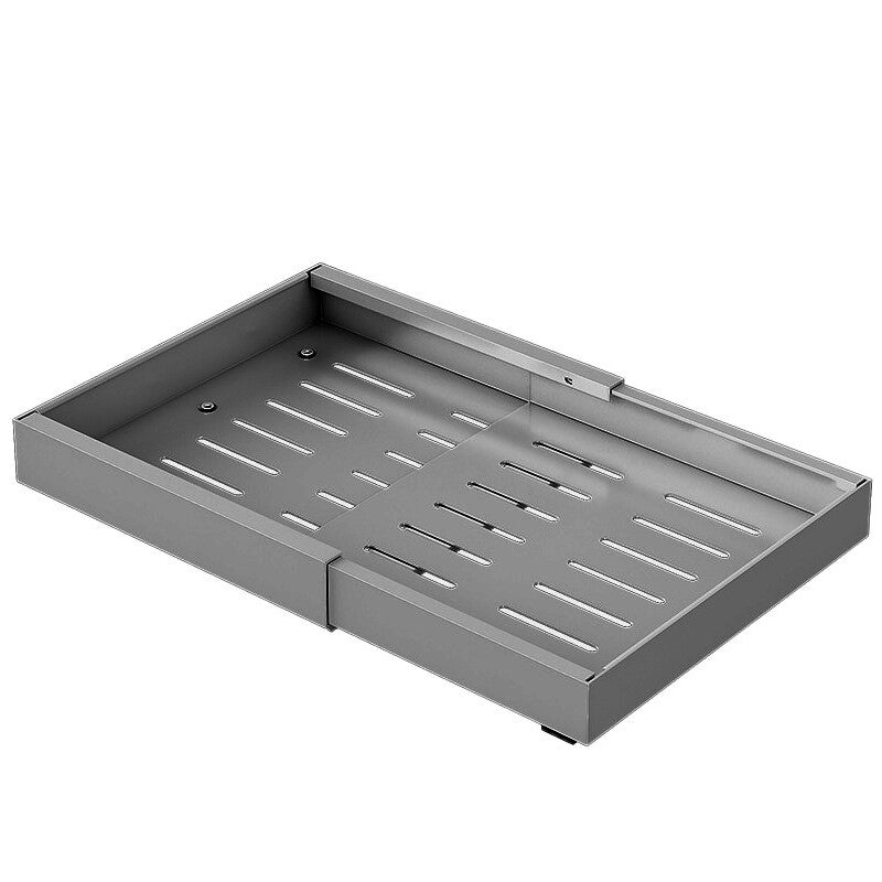 VIVREAL Extendable Storage Rack – Gray Large Drill-Free Pull-Out Basket, Stainless Steel, Adjustable 16.5–26.8 in, Easy Installation, S42G, New Year Sale, Top Gift Picks MegaBDM