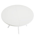 LANTINE Round Dining Table, 120CM Large Kitchen Tables for 6-8 People, Modern Style with Metal Legs for Dining Room Kitchen Cafe (Only Table) MegaBDM