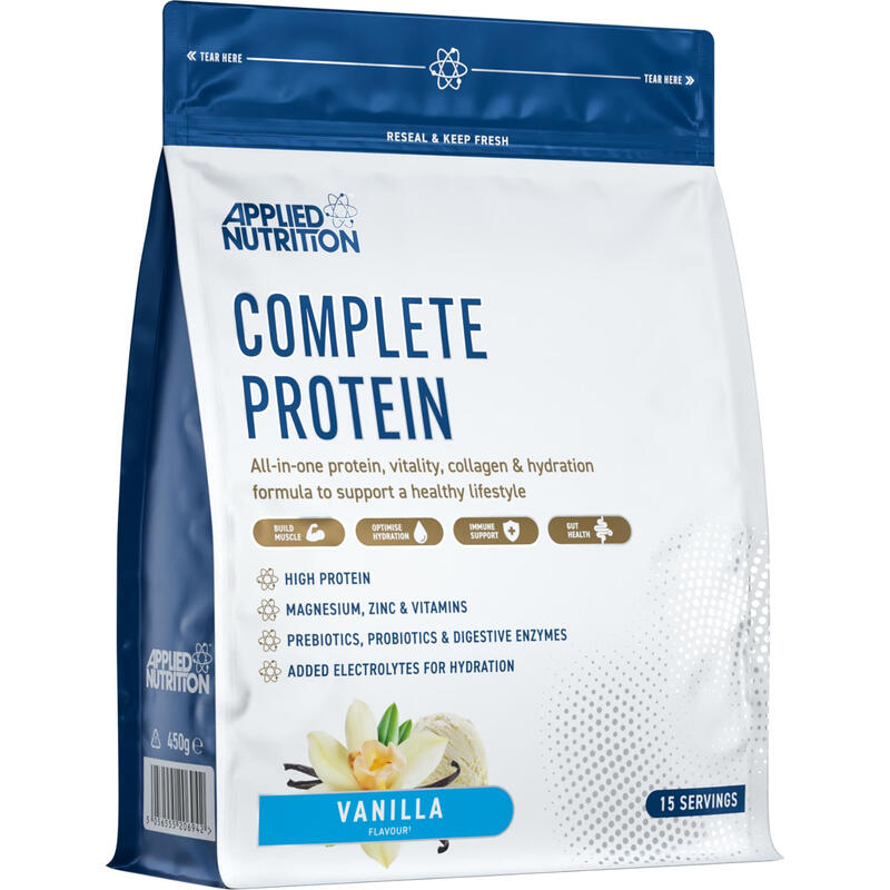 Applied Nutrition Complete Protein Blend Protein Nutrition Powder Vanilla Flavour - 450g MegaBDM