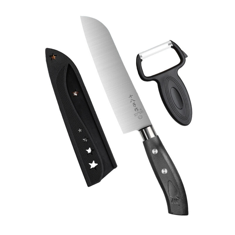 SHIBAZIZUO Multi-Purpose Knife and Melon Planer Set (Multi-Purpose Knife + Melon Planer + Knife Sheath) Household Kitchen Vegetable Cutting and Peeling Tool Combination MegaBDM