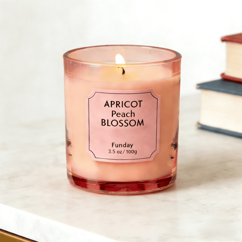 Zooly Amber Time Scented Candle - Silk Flower (Pink), 100G, 1PC MegaBDM