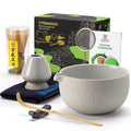 TEANAGOO Light Gray Matcha Set, 7-Piece Set with Tea Bowl, Suitable for Tea Ceremonies and Lattes MegaBDM