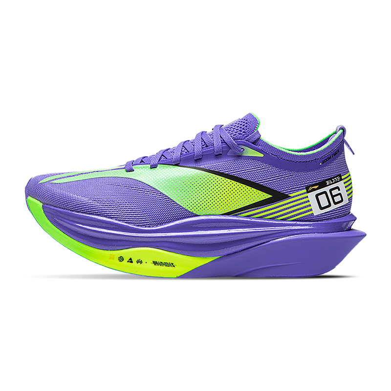 EU42.5 LI-NING FEI DIAN 6 ELITE Men's Road Racing Running Shoes Marathon Sports Outdoor - Fluorescent Starlight Purple MegaBDM