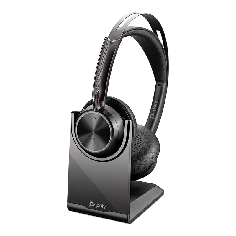 Poly Voyager Focus 2-M USB-C-C Headset USB-C/A Adapter Charging Stand