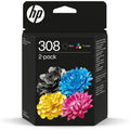 HP 308 Black/Tri-Colour Original Ink Cartridge Combo 2-Pack, Compatible With HP Envy 6120e Printer MegaBDM