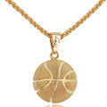 Men's Three-dimensional Basketball Sports Ball Trend Necklaces - Men's Basketball KC Gold MegaBDM