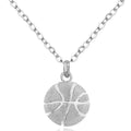 Men's Three-dimensional Basketball Sports Ball Trend Necklaces - Women's Basketball White K MegaBDM