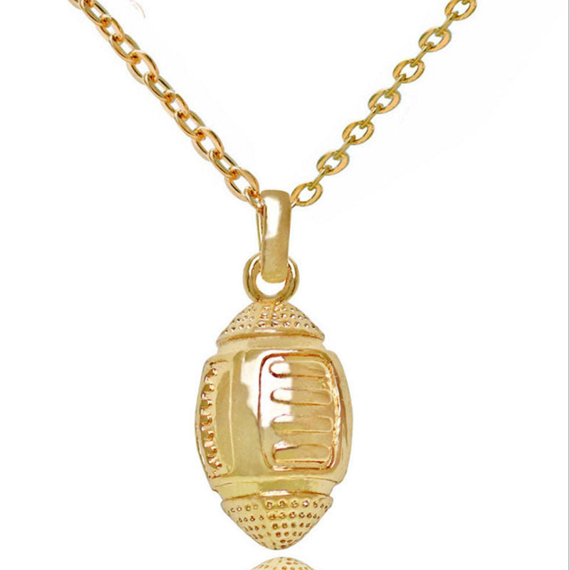 Men's Three-dimensional Basketball Sports Ball Trend Necklaces - Women's 18K Gold MegaBDM