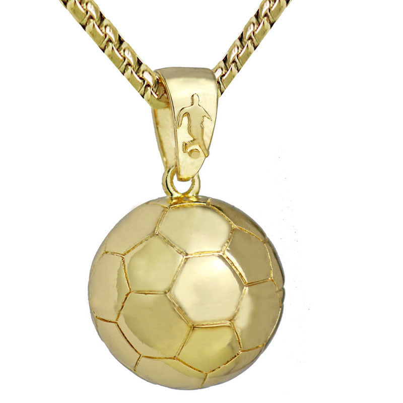 Men's Three-dimensional Basketball Sports Ball Trend Necklaces - Men's 18K Gold MegaBDM