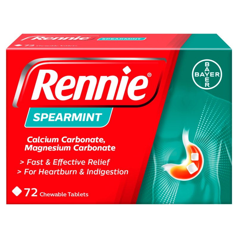 Rennie Spearmint 72 Chewable Tablets MegaBDM