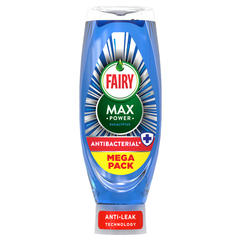 Fairy Max Power Washing Up Liquid, Antibacterial, Eucalyptus, 730ml MegaBDM