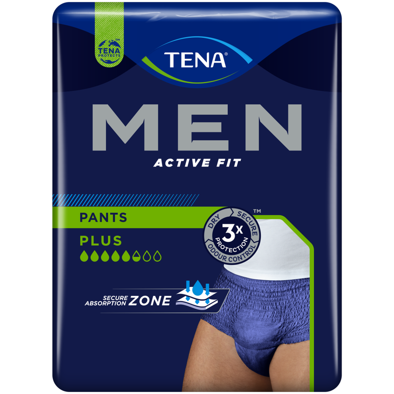 Tena Men Active Fit Pants Plus L/XL | Incontinence Underwear 8 Pack MegaBDM