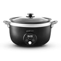 Tower Digital Slow Cooker with Removable Aluminium Pot - Black/Stainless Steel/3.5L/170W/LED Display/Delay Function and Timer/GF16010 MegaBDM