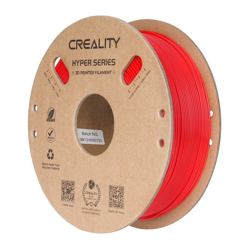 Creality Hyper PLA Red 1KG , High-Speed 30-600mm/s, Dimensional Accuracy +/-0.02mm, Compatible with Most FDM 3D Printers, 1KG (2.2lbs) Spool MegaBDM
