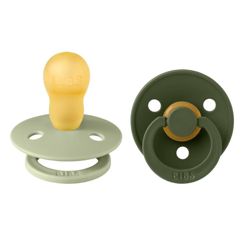 BIBS Soother Colour Latex Size 3 18+ Months 2 Pack Sage/Hunter Green MegaBDM