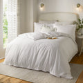 Wylder Duvet Cover Set Newtilly 100% Cotton White Super King MegaBDM