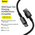 Baseus Tungsten Gold 100W USB to USB-C Charging Cable – 1M - Black MegaBDM