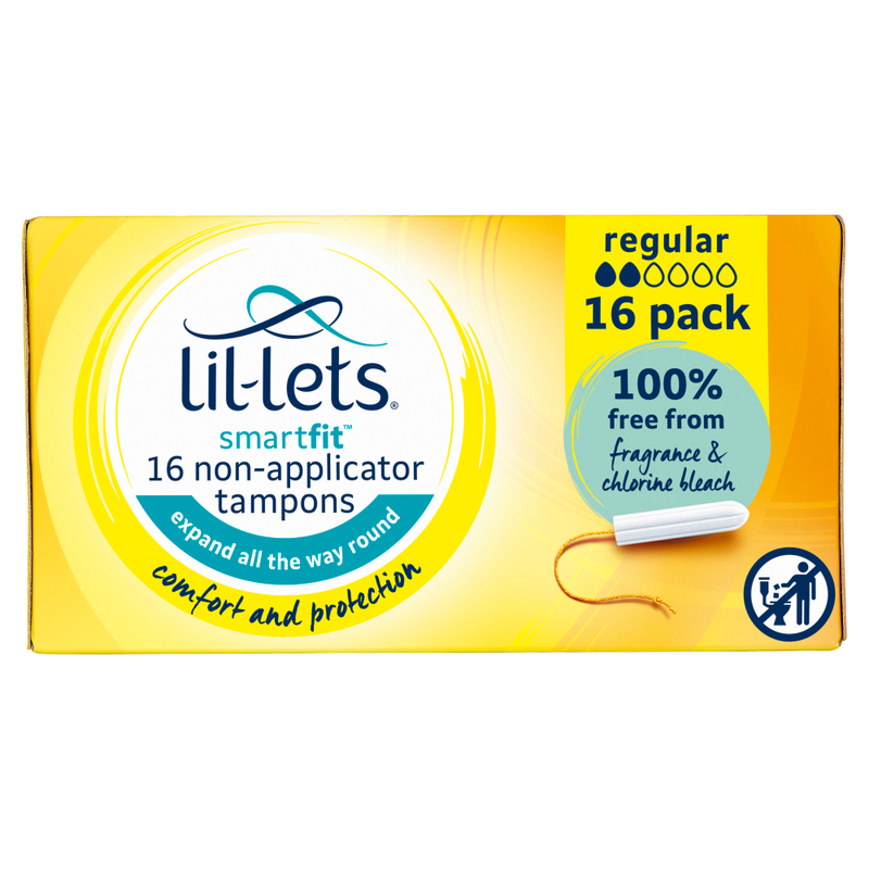 Lil-Lets Smartfit 16 Non-Applicator Tampons Regular MegaBDM